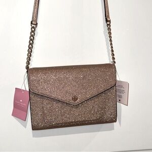 Kate Spade Glitter Crossbody Bag - rose Gold